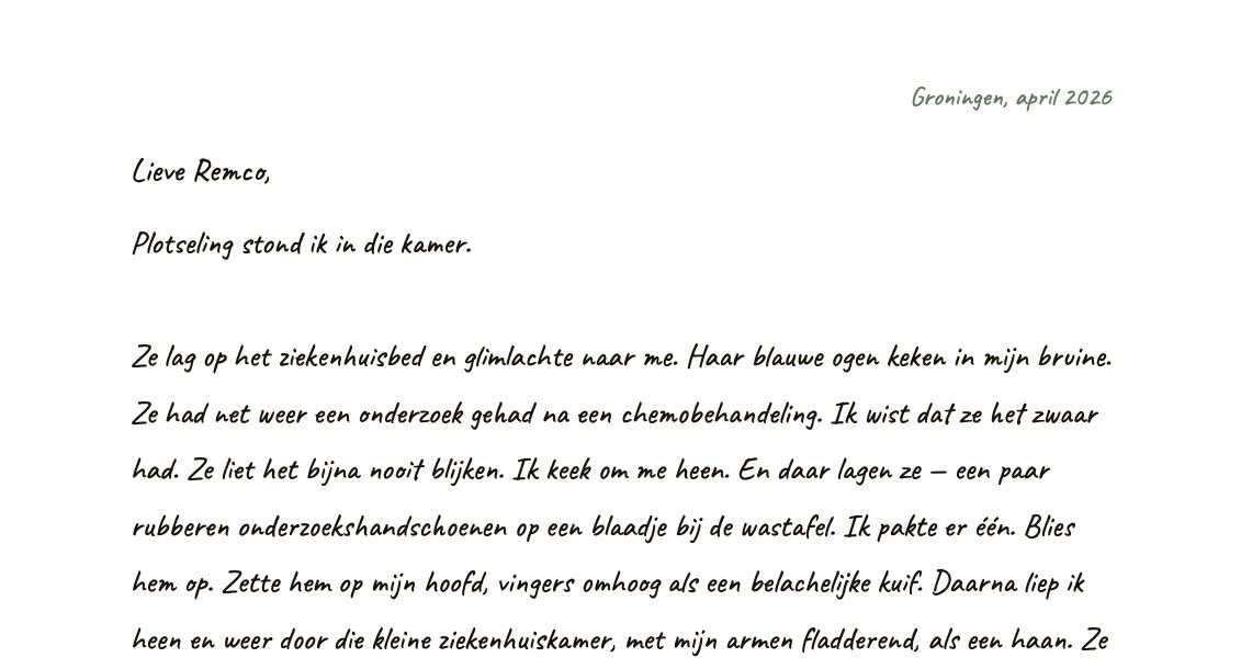 Brief op vintage papier